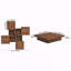 Table basse avec plateau coulissant et rangement