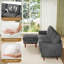 Canapé modulaire de 97 po, canapé en L avec repose-pieds mobile, canapé en velours côtelé confortable avec coussin à ressorts-682220869