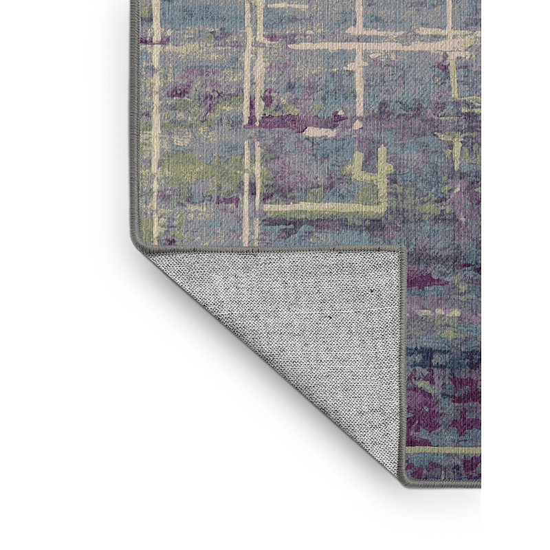 Tapis gris lavable à la machine, Rectangle 8 pi x 10 pi