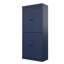 Garde-robe 72 po à deux portes et 72 tiroirs en bois massif bleu marine