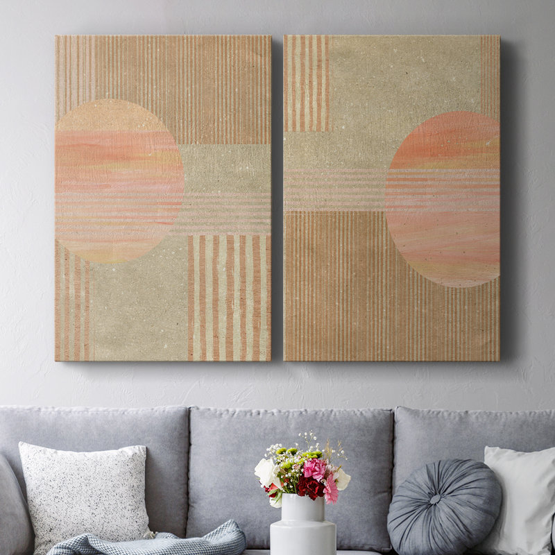 Adobe Sunrise I - Toile tendue avec châssis de qualité supérieure - Prêt à accrocher, H 18 po x l 24 po