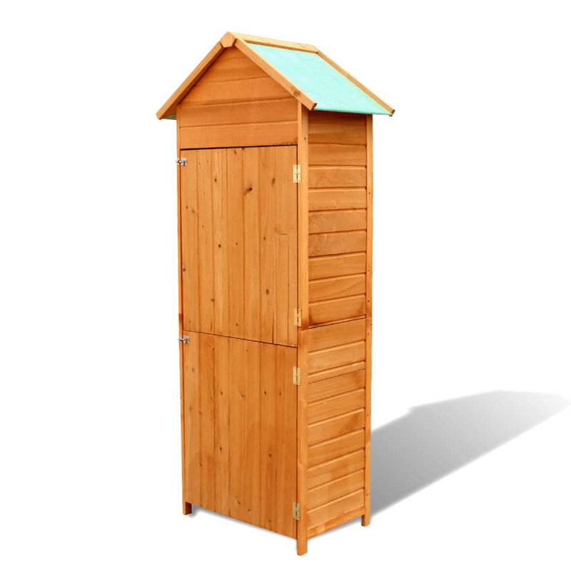 Russo 1.39 ft. W x 2.1 ft. D Solid Wood Vertical Tool Shed