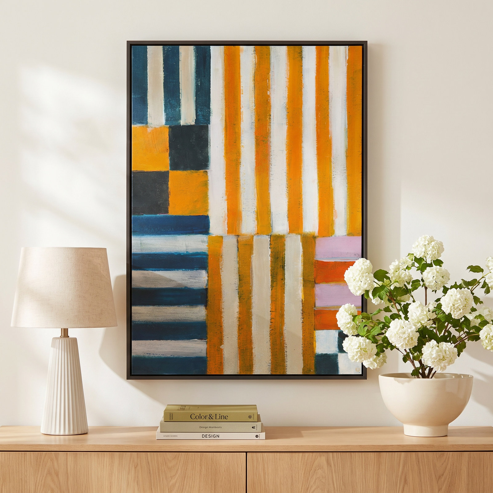 Back-and-Forth 2 Print by Anne-Marie Olczak, 20" H x 16" W, Framed Print Canvas without Mat, Black