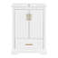 Meuble-lavabo 24 po avec lavabo, armoire en panneau de fibres à densité moyenne avec cadre en bois, 1 tiroir divisé et 2 portes à fermeture douce avec double tablette sur la porte, meuble-lavabo autoportant