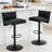 Juddson Black Bar Stool, Couch Spring Seat, Adjustable Swivel PU Leather Barstool with Low Back, Armless Counter Height Bar Chair for Kitchen Dining Cafe