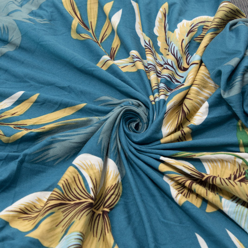 Housse extensible à oreilles pour coussin en T, Bleu paon
