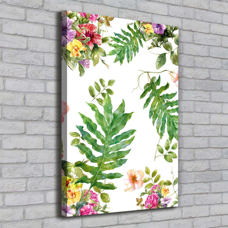 Tropical Flowers - Wrapped Canvas Print