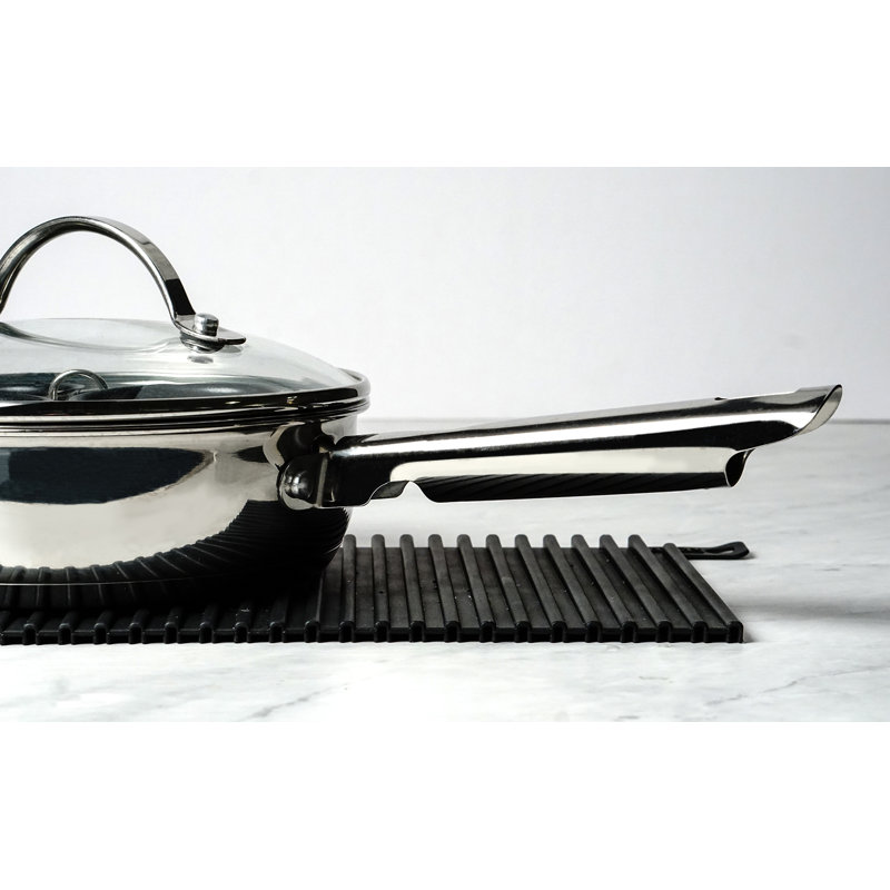 Black Silicone Dual Use Sink Mat and Hot Pad