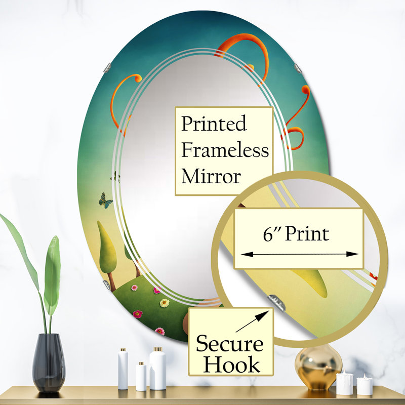 Miroir de salle de bain ovale mural, 36 po x 24 po