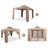 9.8 X 9.8 Feet Patio Canopy Gazebo With Neting And Double Tiered Roof