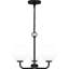 Sirkka 3-Light Matte Black Pendant Light-343957281