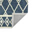 Tapis bleu marine en laine à boucles et crocheté à la main Gittel-1965448882