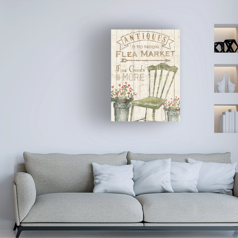 «Flea Market» par Wild Apple Portfolio - art textuel sur toile tendue, H 24 po x l 18 po x P 2 po