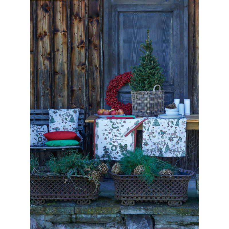 Winterwelt Rectangular Cushion, Nature/Green