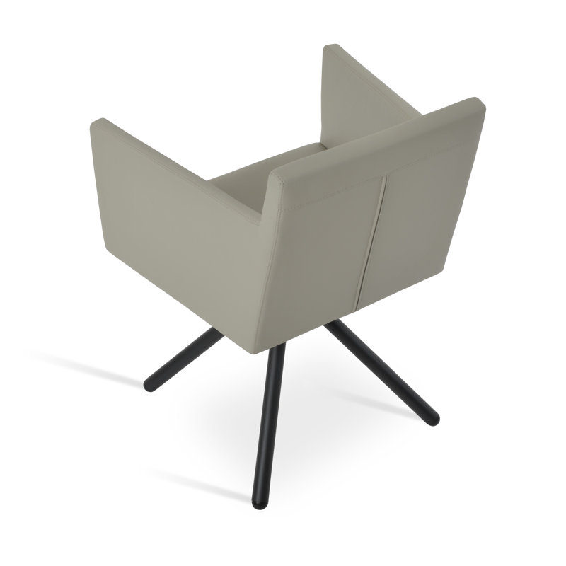 Fauteuil Harpoint, Gris clair, Noir