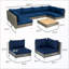 Ensemble modulaire d'extérieur en osier 7 pièces 7 pièces-129200330-129200332