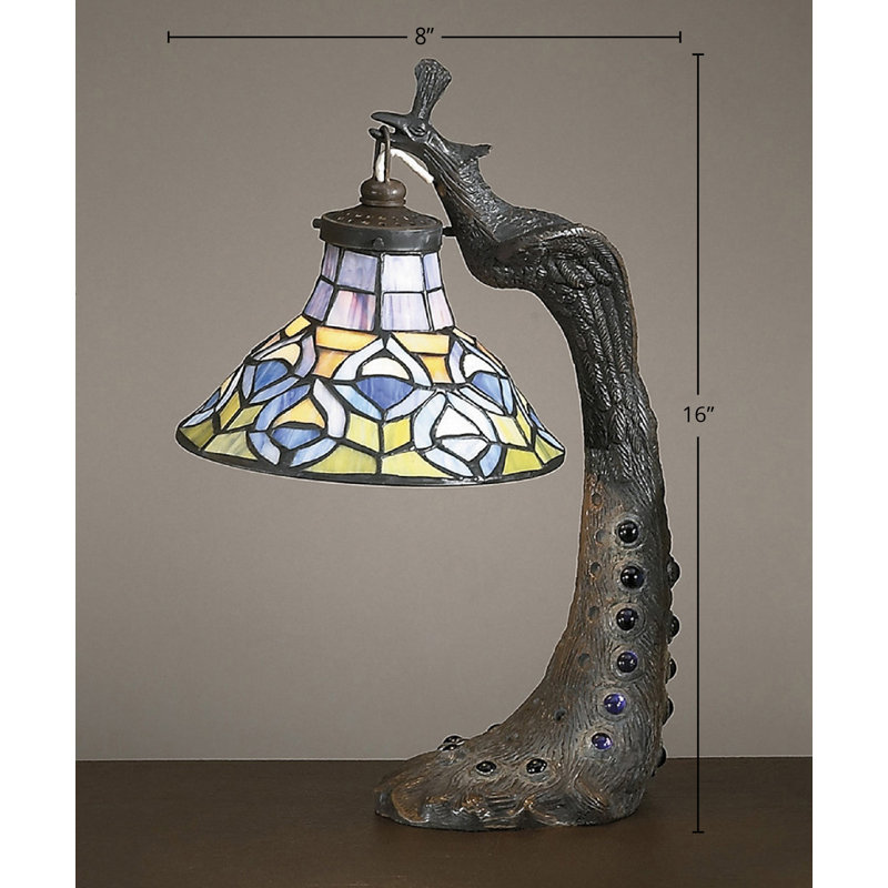 Lampe de table 16 po Falco Tiffany Peacock