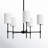Millie 5 - Light Shaded Classic Chandelier in Matte Black-914223871
