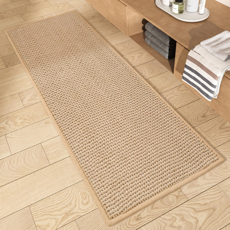 Tapis pour salle de bain Idalee, Kaki, L 16 po x L 59 po