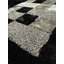 Tapis noir/gris/beige à surface beige fait main géométrique Nevin-342687370