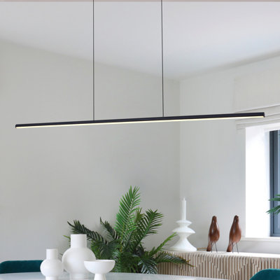 Luminaire suspendu linéaire à 1 lumière pour îlot de cuisine Jerger