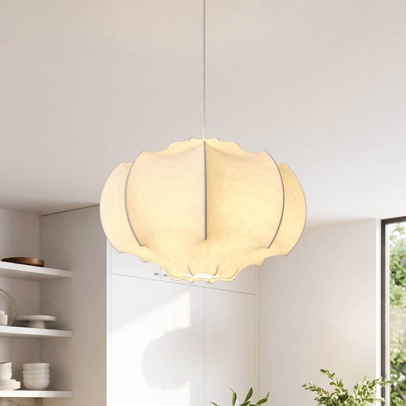 Lustre de style lanterne en imitation de soie 23,6 "à 3 lumières à intensité variable