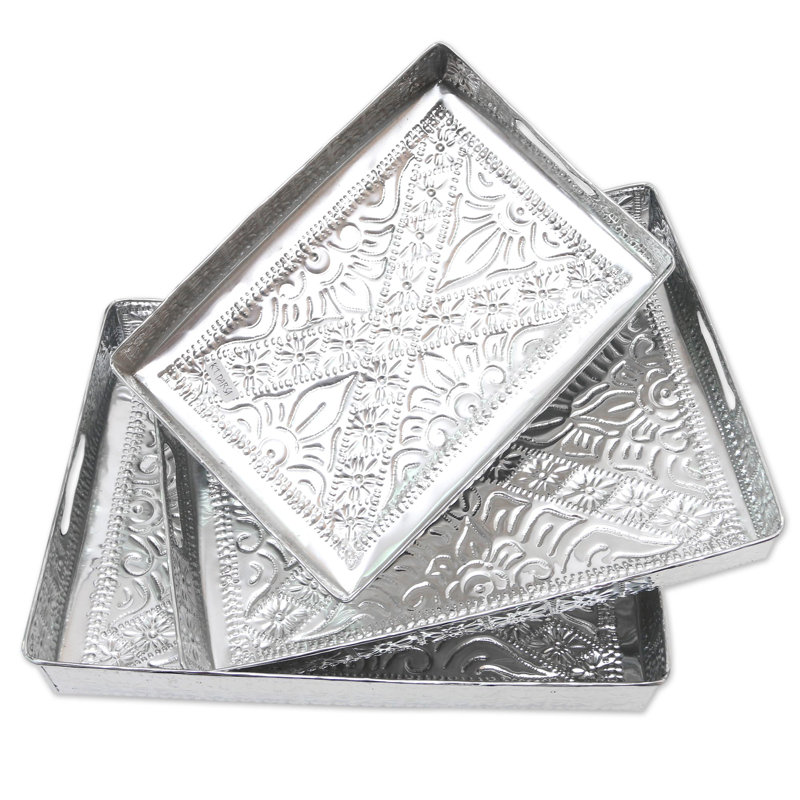 Bascio Aluminum Tray - Set of 3