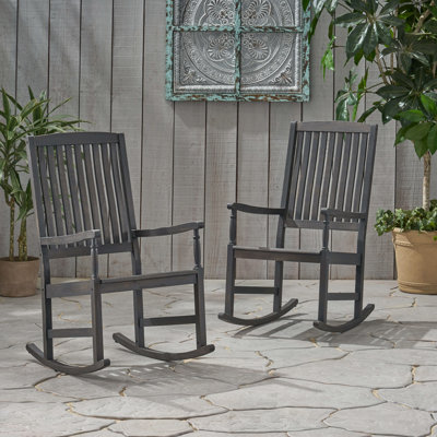Mccomb Rocking Solid Wood Chair by Highland Dunes
