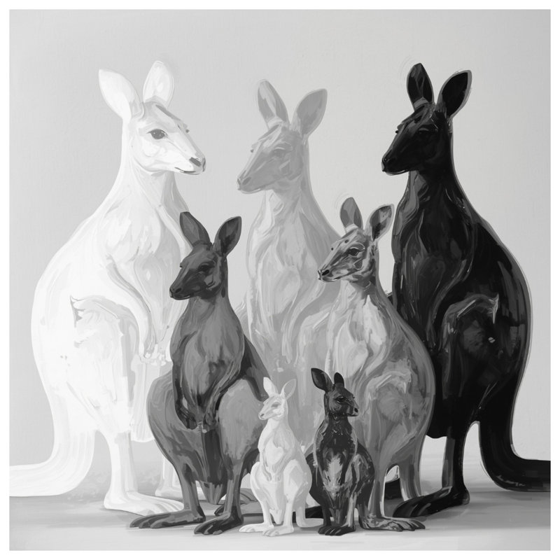 Groupe de couvertures Kangourous, L 60 po x H 80 po