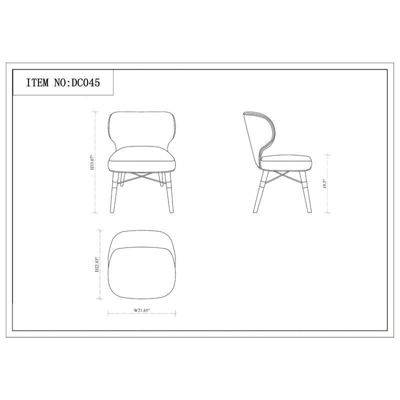 Chaise rembourrée Strine