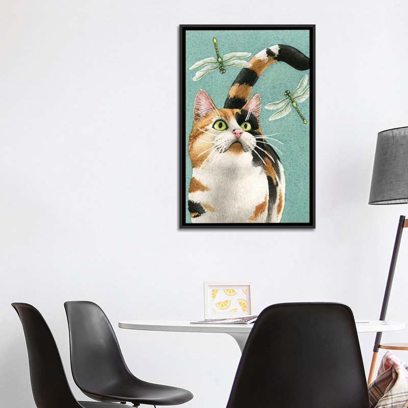 «Catch Me If You Can» par Tracy Lizotte - reproduction d'art, H 40 po x l 26 po x P 1,5 po, Toile avec cadre noir, Aucun mat