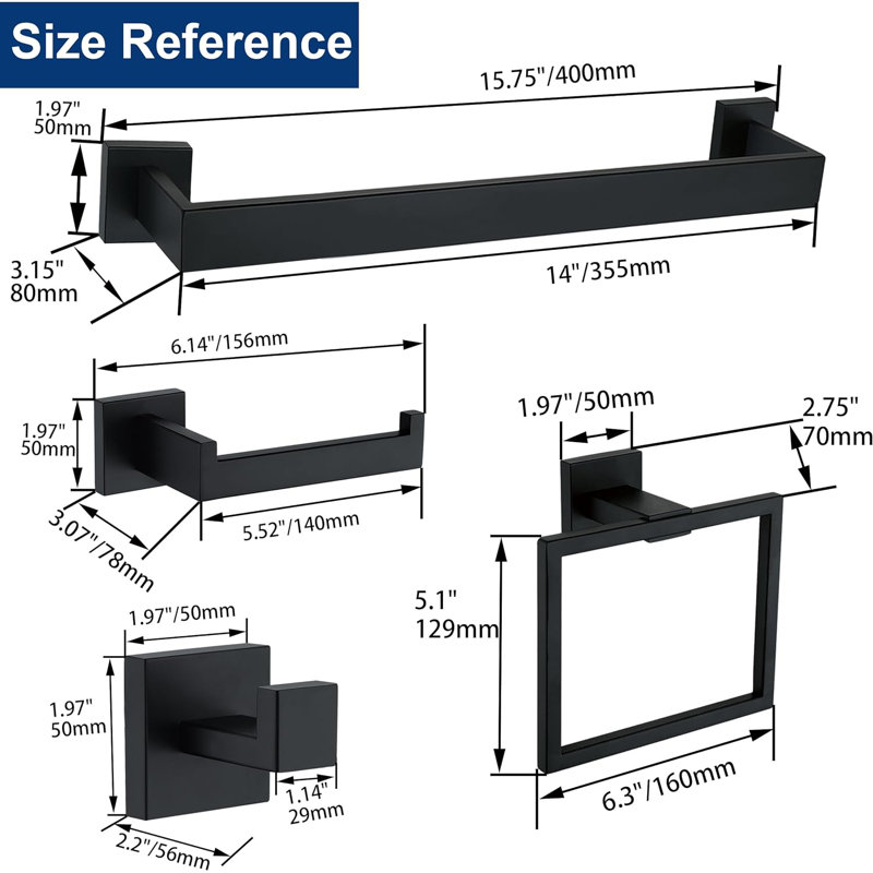 5 - Piece Bathroom Hardware Set