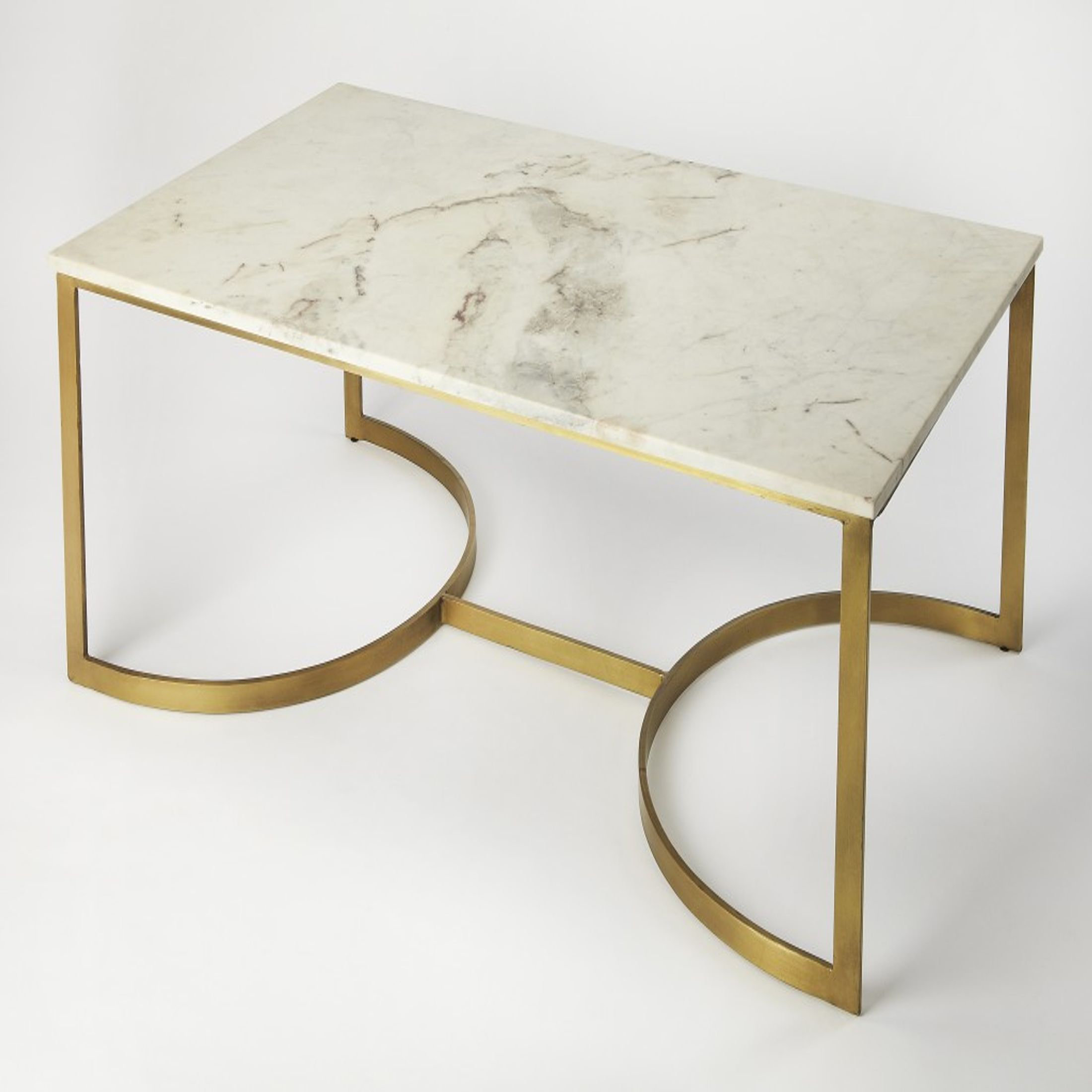 Everly Quinn Marble & Metal Coffee Table | Wayfair