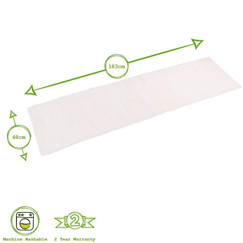 Nicola Spring - Cotton Fabric Table Runner - 48cm x 183cm, Baby Pink
