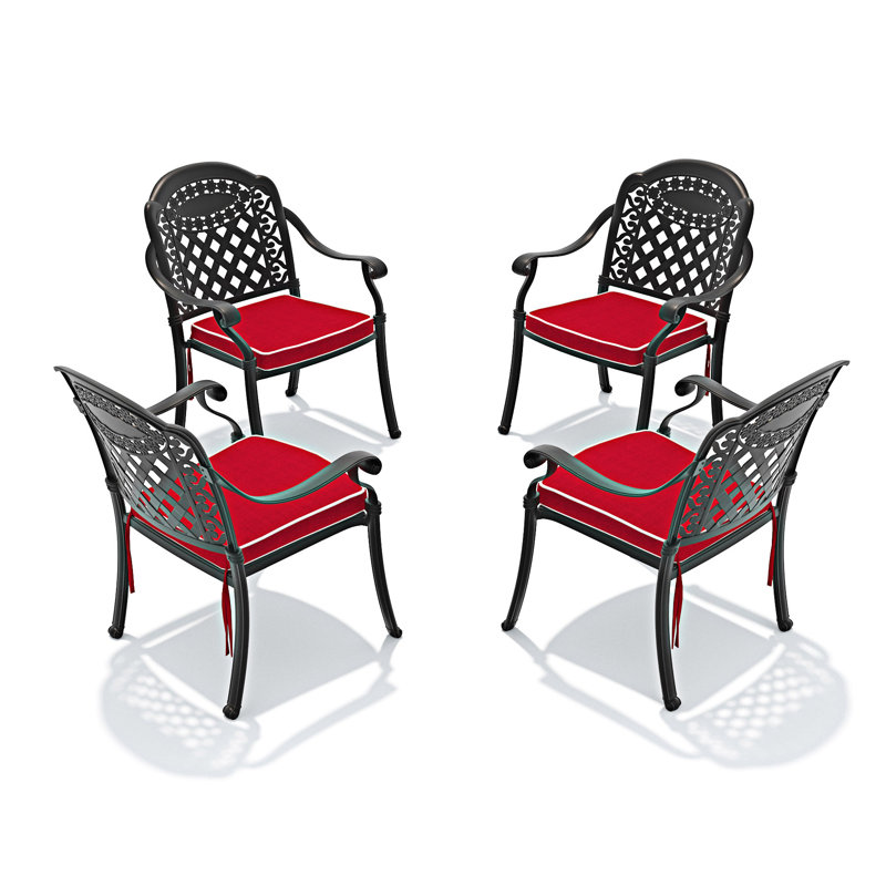 Ensemble de 4 chaises de patio en aluminium, 4