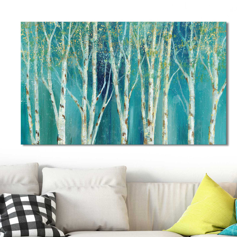«Birch», reproduction de peinture acrylique, H 18 po x l 30 po x P 1 po, Toile tendue