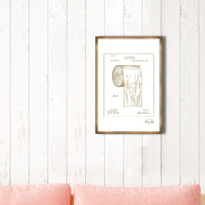 Toilet Paper Roll 1891 Print, Bronze