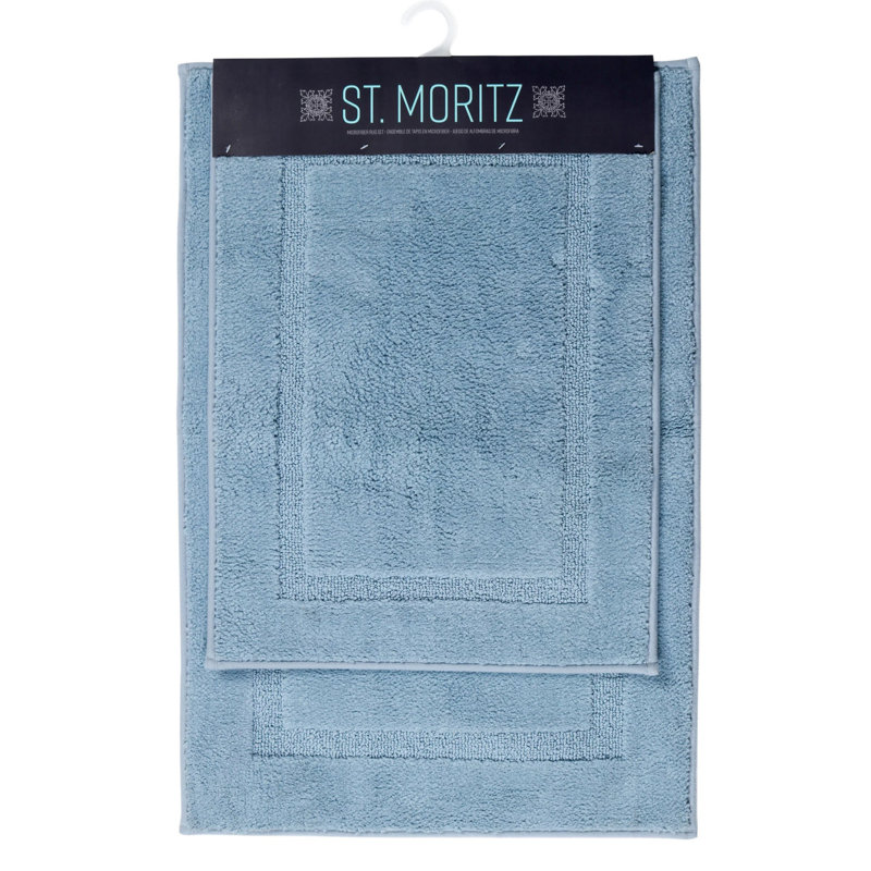 St Mortiz Microfiber Non-Slip Bath Rug, Stratosphere