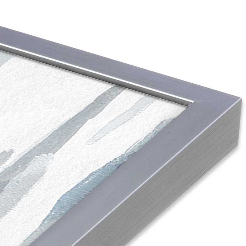 Blues rythmique v1, Papier avec cadre photo simple en chrome poli, H 21,75 po x l 21,75 po x P 1,25 po