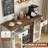 52 Inch Kitchen Island with Mini Fridge Space and Built-in Power Outlet Coffee Bar Cabinet-278124512-278124526