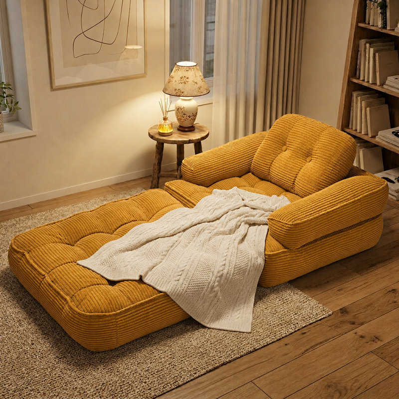 Canapé-lit futon convertible 35,43 po, Orange