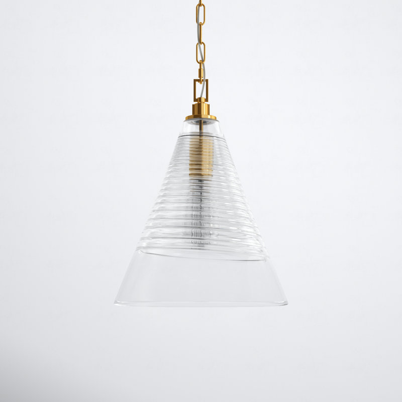 Evony Alivia 1 Light Mini Pendant, Burnished Brass