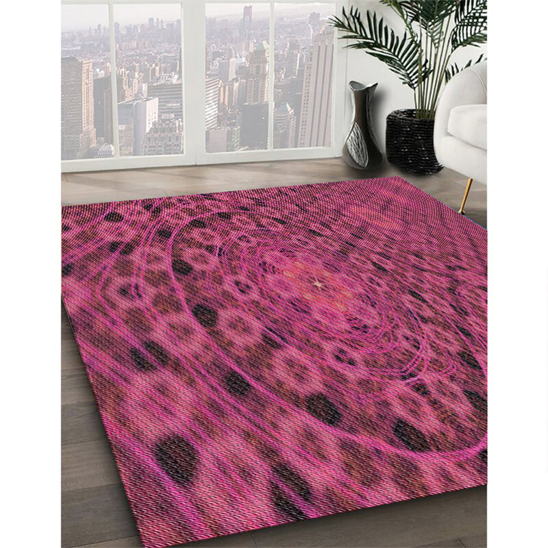 Tapis 100% à motif lavable à la machine 169, Carré 4 pi