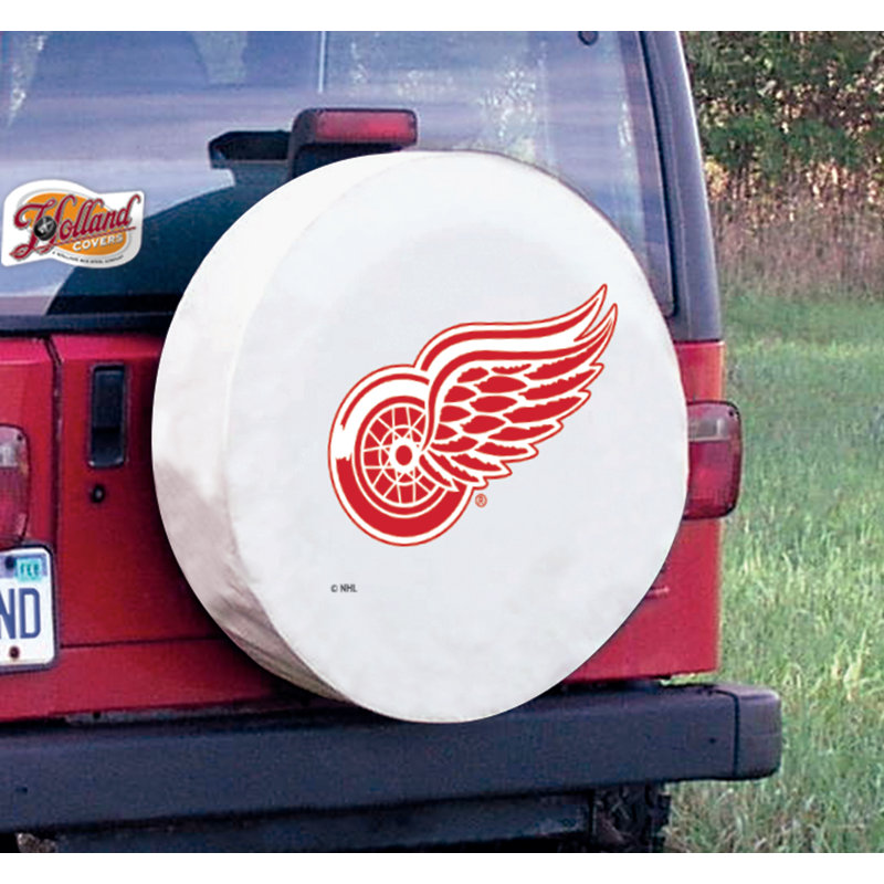 Elastic Wheel Cover By Holland Bar Stool, White, Universal Small, Detroit Red Wings