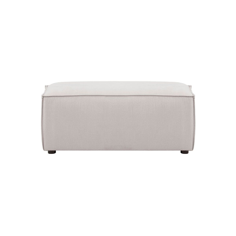 Bolten 20cm Wide No Pattern Pouffe Ottoman, Beige