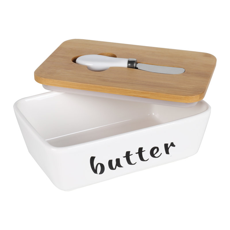 Ceramic Butter Dish with Butter Knife (800ml)