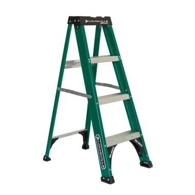 Louisville Ladder AS2104 4 ft. Aluminum Step Ladder Type I, 250 lbs. Load Capacity