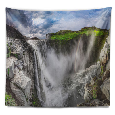 Paysage impressionnant tapisserie de cascade de dettifoss