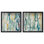 Ensemble de décorations murales bleu et sauge Interplay of Forms