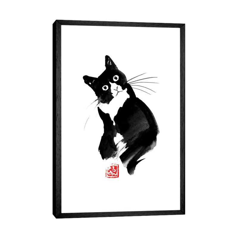 Dubitatif by Péchane - Print on Canvas, Black Framed, 66.04 cm H x 45.72 cm W